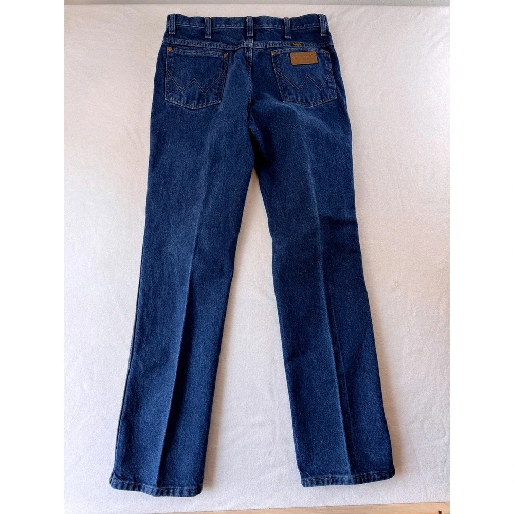 Wrangler 936PWD Men's 33x32 Cowboy Cut Slim Fit Jeans Dark Wash Vintage Western